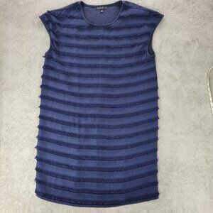 Eloquii Shift Dress Navy Blue Fringe Women's 14/16